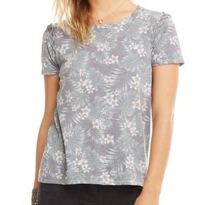 CHASER VINTAGE JERSEY S/S LACE-UP SLEEVE TEE SHIRT